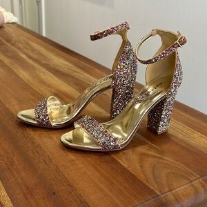 Madden Girl Multicolor Glitter Heels